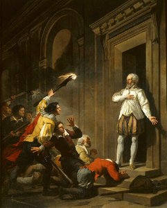 L'amiral De Coligny En Impose À Ses Assassins (autre Titre) Mort De Coligny (autre Titre) — Joseph Benoit Suvée