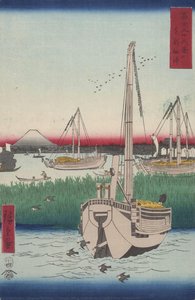 Tsukuda-vorland In Der Östlichen Hauptstadt (tōto: Tsukuda Oki) — Utagawa Hiroshige