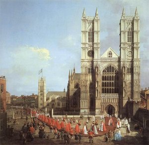 Westminster Abbey, With A Procession Of Knights Of The Bath — Canaletto