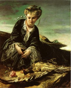 Das Mädchen Mit Dem Vogel — Anselm Feuerbach