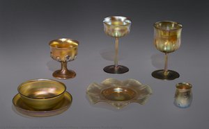 Gold Favrile Place Setting — Studio Of Louis Comfort Tiffany