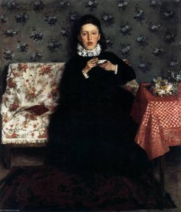 On The Sofa — Wilhelm Trübner