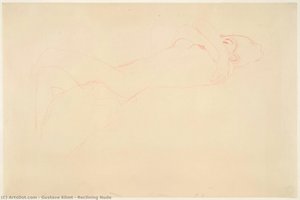 Reclining Nude — Gustav Klimt