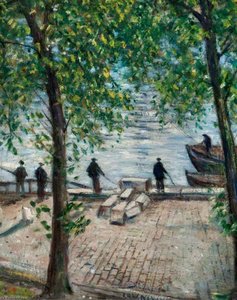 Fishermen On The Seine — Christopher Richard Wynne Nevinson