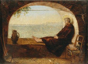 A Monk In The Window — Peter Fendi