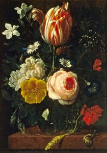 Flowers In A Glass Bowl — Nicolaes Van Verendael