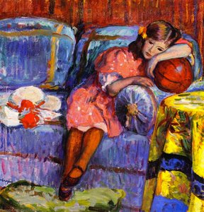 Young Girl And The Red Balloon — Henri Lebasque
