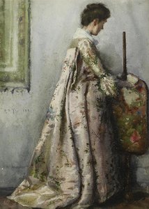 The Silk Gown (also Known As Portrait Of Maria Tuke Sainsbury) — Henry Scott Tuke