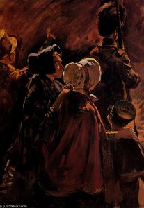 Study For The Destruction Of The Royal Exchange — Elizabeth Adela Stanhope Forbes
