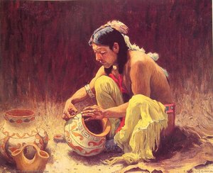 The Pottery Decorator — Eanger Irving Couse