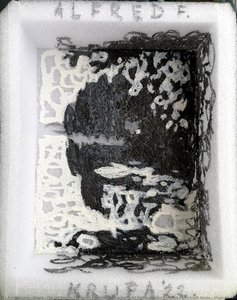 The Packaging I Received Together With A Bottle Of Bistra Powder From The Rembrandt House - Museum. I Did A Little Ink Drawing On It — Alfred Freddy Krupa