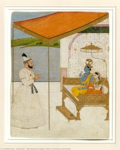 Raja Balwant Singh’s Vision Of Krishna And Radha — Nainsukh