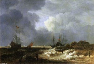 The Breakwater — Jacob Isaackszoon Van Ruisdael