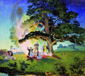 Picnic — Boris Mikhailovich Kustodiev