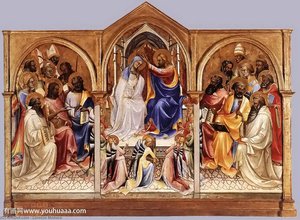 Incoronazione Della Vergine E Santi In Adorazione — Lorenzo Monaco