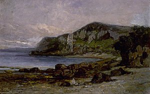 Rocks At Newport — Edward Mitchell Bannister