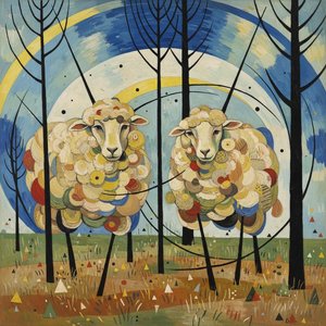 Celestial Fleece: A Symphony Of Geometric Stillness — Jacques Villedieu