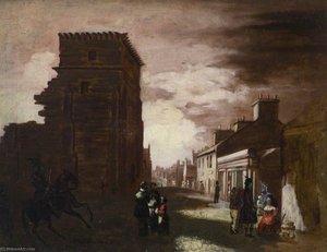 A Scene From 'the Antiquary' (arbroath High Street) — Patrick Allan Fraser