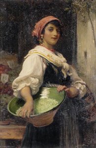 A Venetian Market Girl — Samuel Luke Fildes