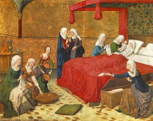 The Birth Of Mary — Master Of The Life Of The Virgin