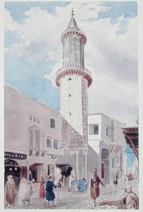 The Minaret Of The Mosque On Rue De Chartres And Rue Bab-azoun — Theodore Leblanc