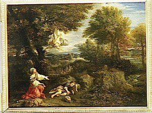 L'ange Apparaissant A Agar Dans Le Desert — Da Pier Francesco Mola