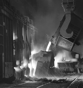Charging Open Hearth Furnace — David Plowden