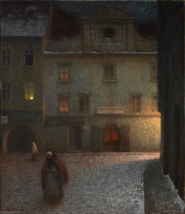 Evening Street — Jakub Schikaneder