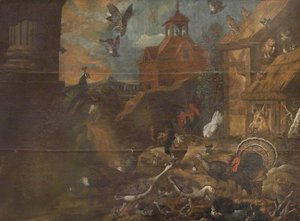 A Farmyard — Francis Barlow