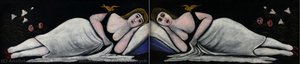Beauties Of Ortachala (diptych) — Niko Pirosmani