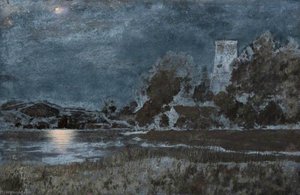Stoke Gabriel, Moonlight, South Devon — Robert Lillie