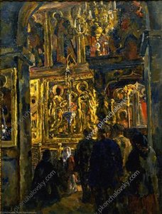 The Service In St. Sophia Cathedral — Pyotr Konchalovsky