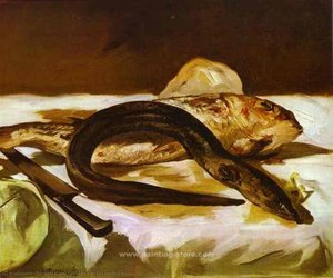 La Vie Moderne Avec Éléphant Et Sardine Rouge — Édouard Manet