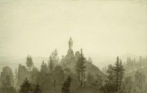 Statue Of The Madonna In The Mountains — Caspar David Friedrich