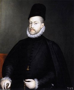 Philip Ii Holding A Rosary — Alonso Sánchez Coello