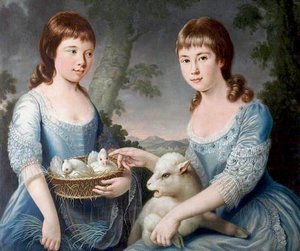 Elizabeth Chichester, And Mary Chichester, As Children, Aged 9 And 5 — George Paul Chalmers