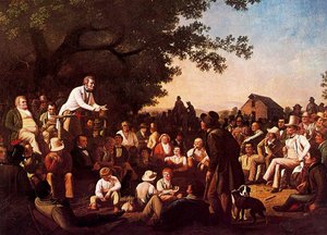 Stump Speaking Or The County Canvas — George Caleb Bingham