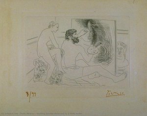 El Pintor Observado Por Un Modelo Desnudo — Pablo Picasso