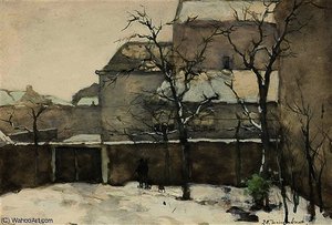 Garden In The Snow — Jan Weissenbruch