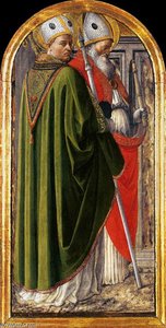 Sts Augustine And Ambrose — Filippo Di Tommaso Lippi