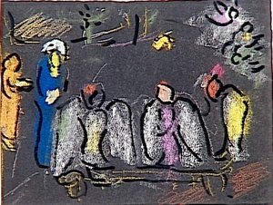 Abraham Et Trois Anges — Marc Chagall