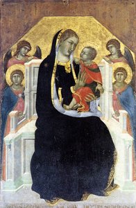 Virgin Enthroned With Child And Four Angels — Pietro Lorenzetti