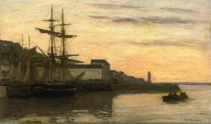 Honfleur, Sailboats — Eugène Louis Boudin