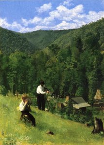 The Farmer And His Son At Harvesting — Thomas Pollock Anshutz