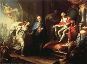 Godoy Presenting Peace To Charles Iv — José Aparicio Inglada
