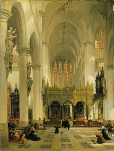 Lierre Interior Of Saint Gommaire — David Roberts