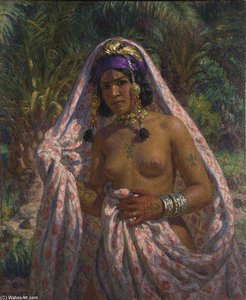 Baigneuse Dans La Palmeraie — Alphonse Etienne Dinet (nasreddine Dinet)