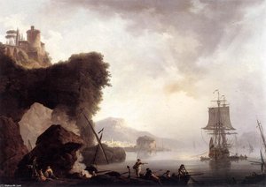 Seascape With Sunset — Filipe Jímás De Loutherbůrg