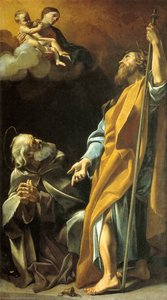 Madonna And Child With Sts Anthony Abbot And James The Greater — Джовани Ланфранко