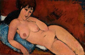 Desnudo Sobre Un Cojín Azul — Amedeo Modigliani